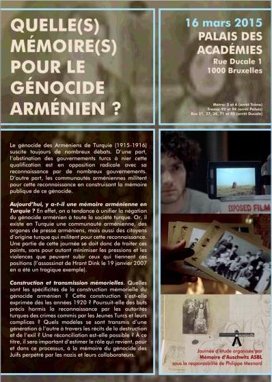 2015 - Quelle(s) mémoire(s) pour le génocide des Arméniens ?